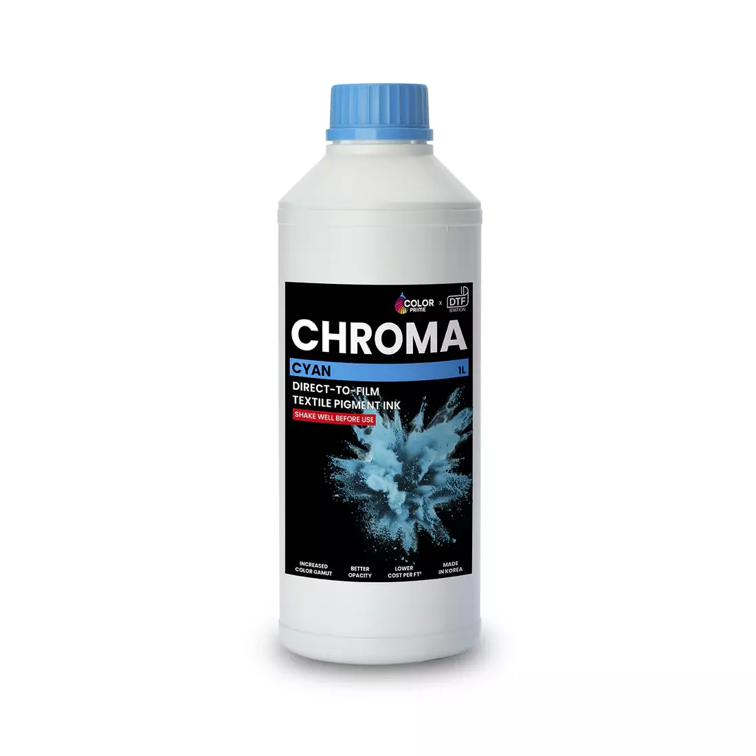 Чернила DTF Chroma Cyan (Korea) бутылка 1 литр